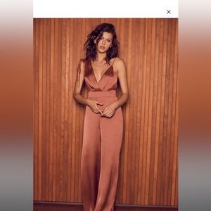 Lulus satin jumpsuit